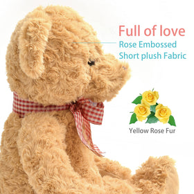 suepcuddly 20-inch posed teddy jaw enables expressive facial poses for photos