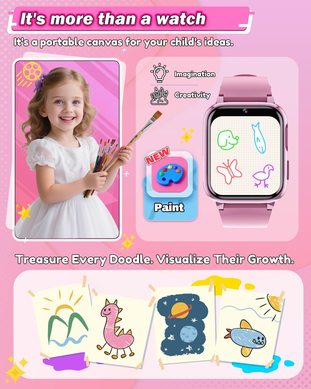 Sueseip watch supports built-in audio stories and MP3 playback for music on the go