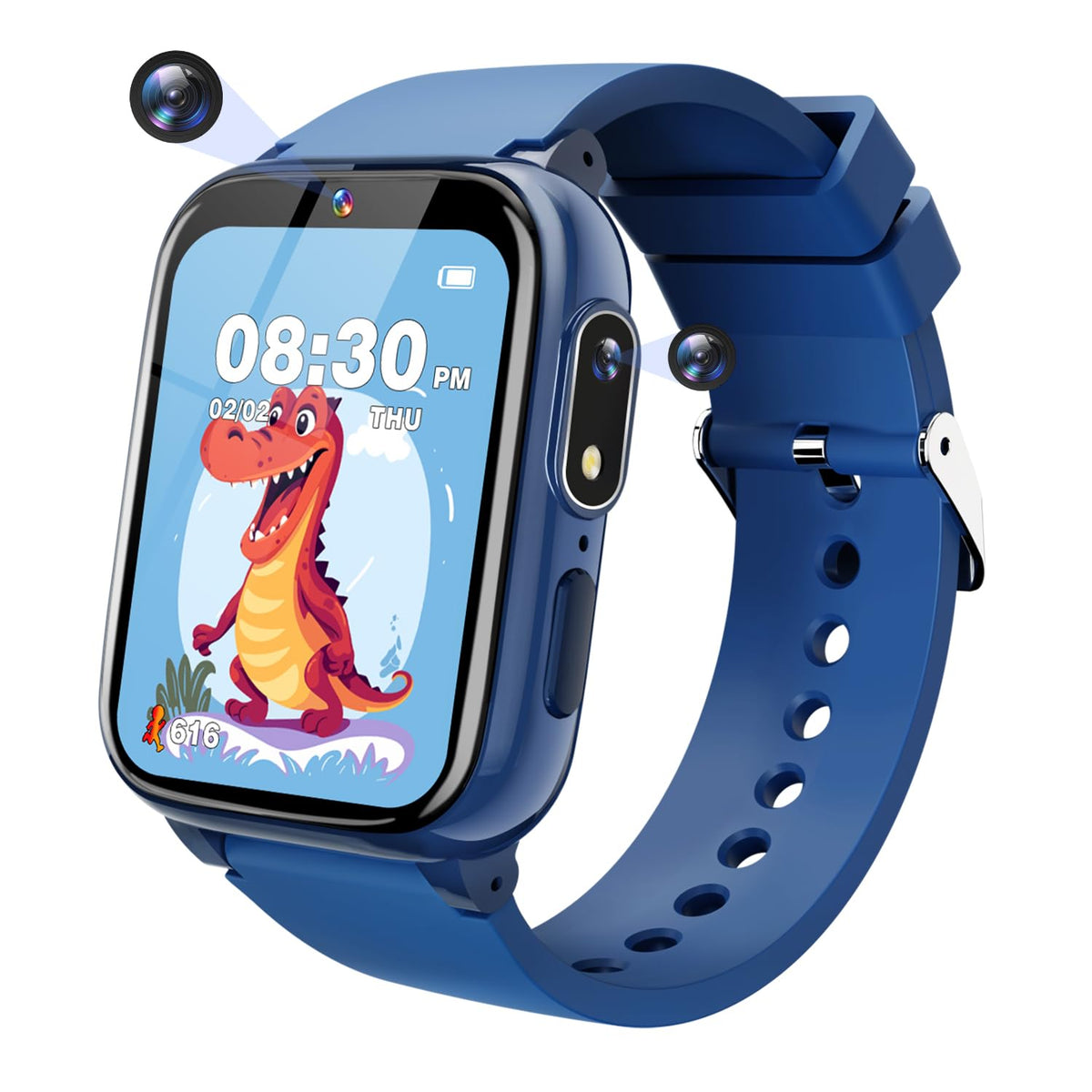 Sueseip kids watch front face with a vibrant touchscreen for easy navigation.