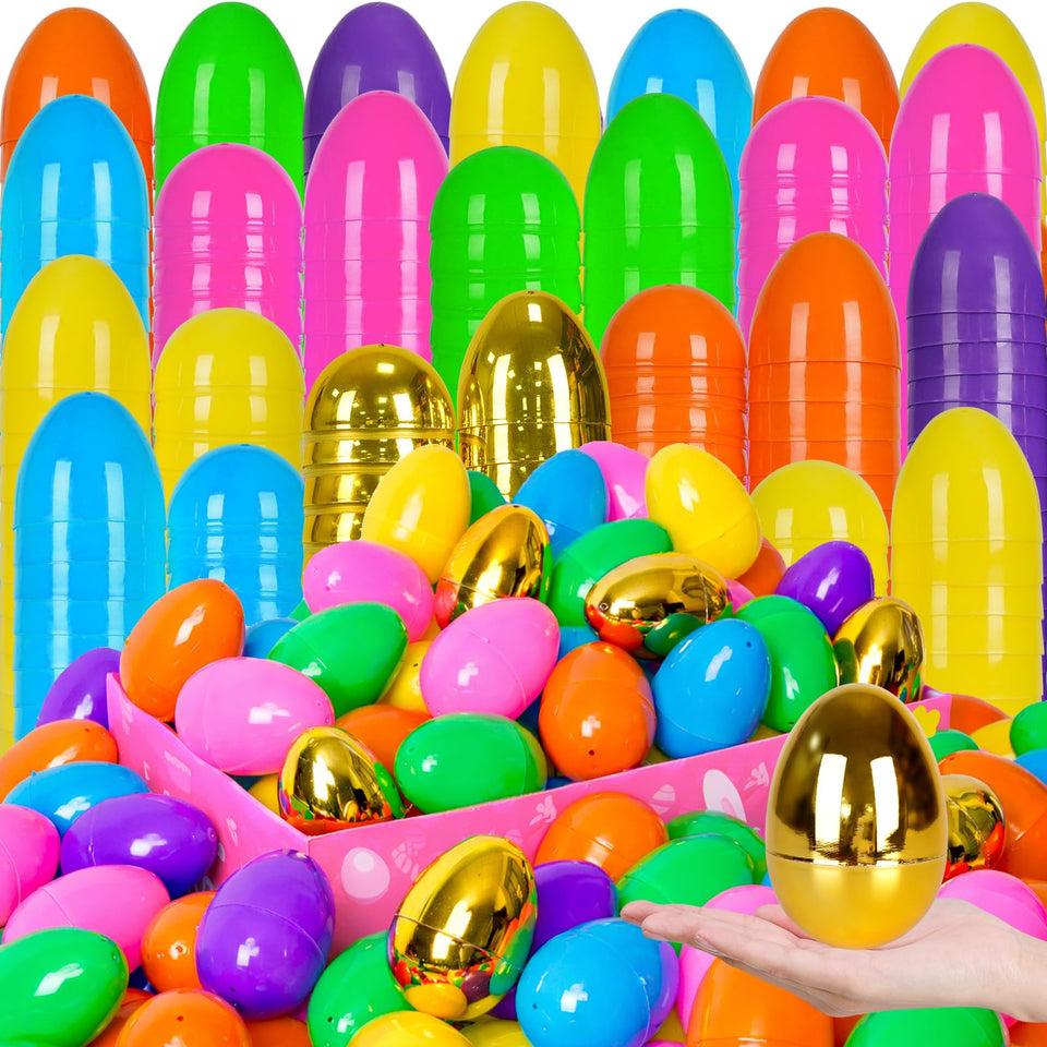 Sufuplay 100pcs Easter eggs for versatile egg hunts and party decor.
