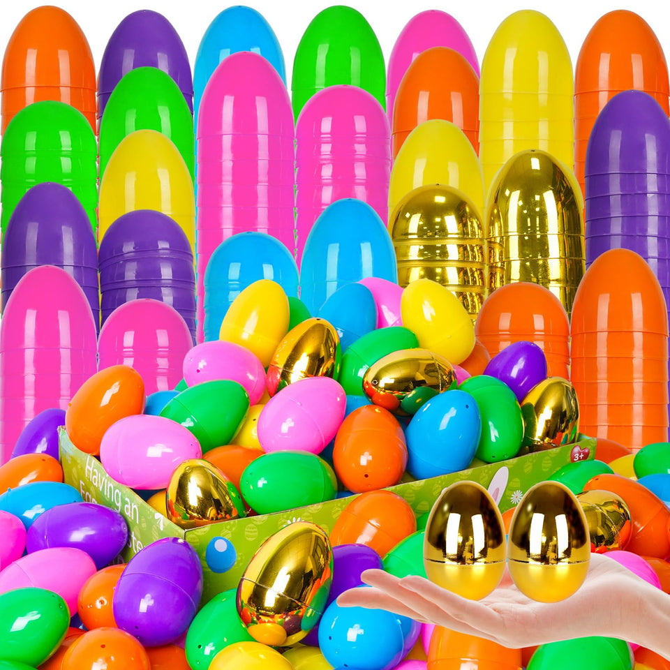 Sufuplay blue 2.4-inch Easter eggs for large hunts and decorations.