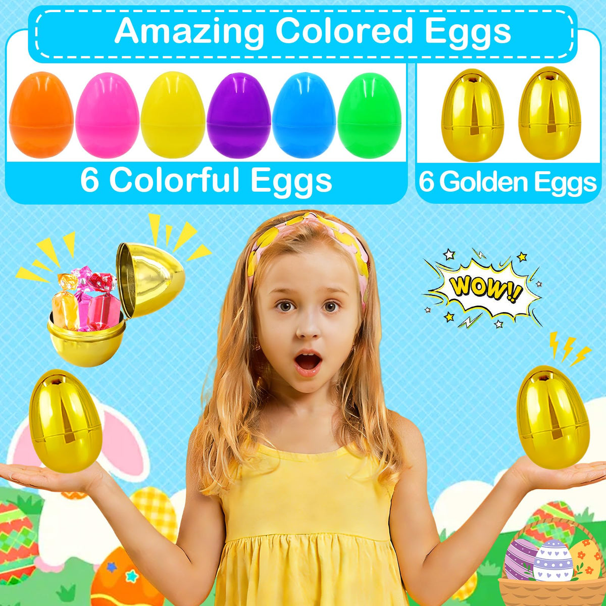 Sufuplay purple 2.4-inch Easter eggs for party games and gifts.