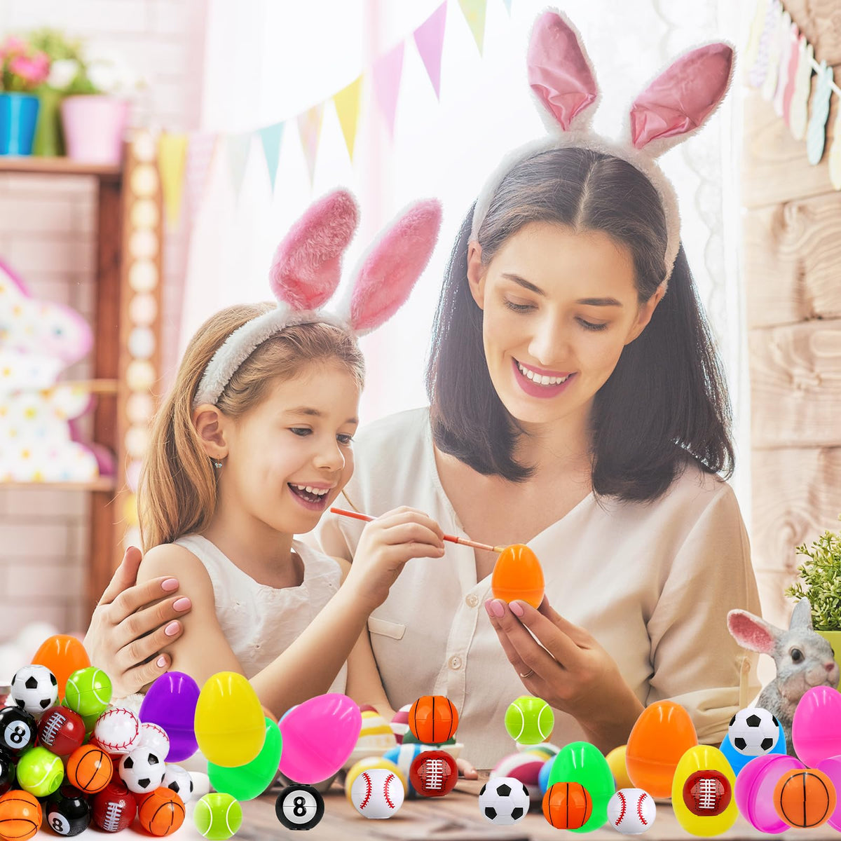 Sufuplay kids enjoying Easter egg hunt with surprises.