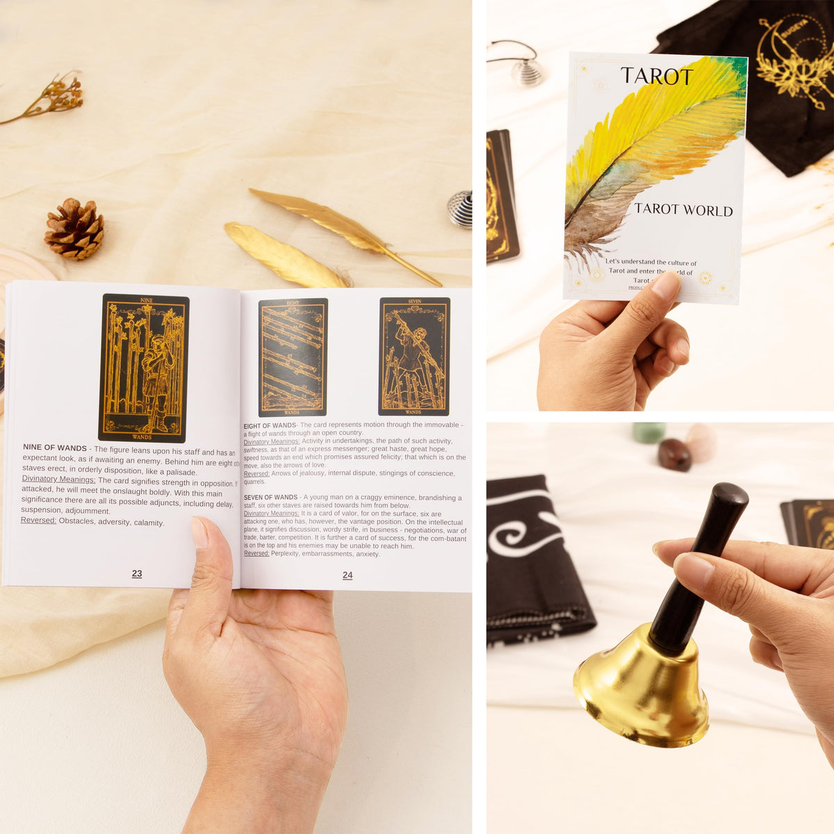 SUGEYA divination tablecloth creates a calm reading space for rituals.