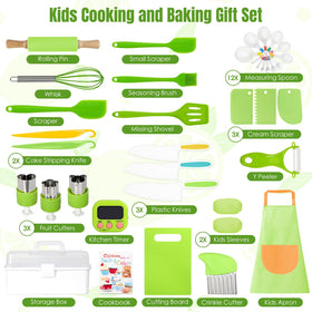 Suhctuptx kids cooking set cookbook guides young chefs through simple recipes.