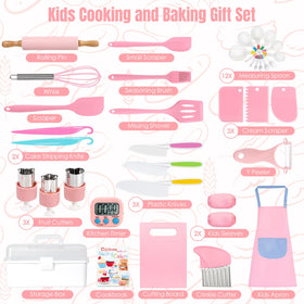 Suhctuptx measuring cups and kid-friendly cookbook for guided cooking.