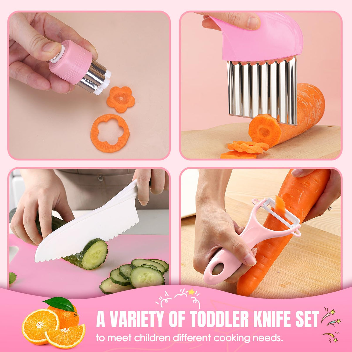 Suhctuptx kid-safe nylon knives designed for small hands and safe cutting.
