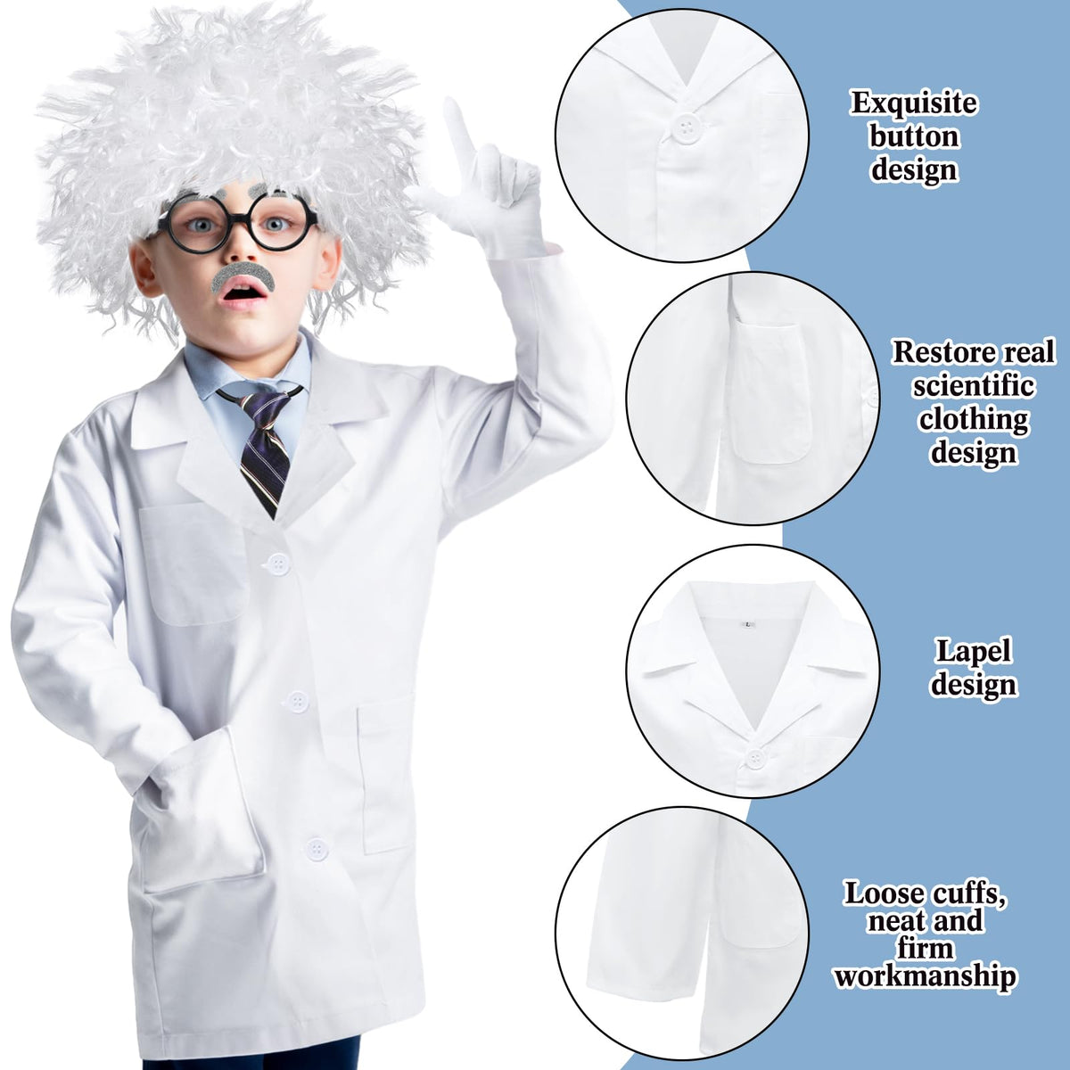 Suhine science glasses costume, sharp accessory for complete mad scientist look