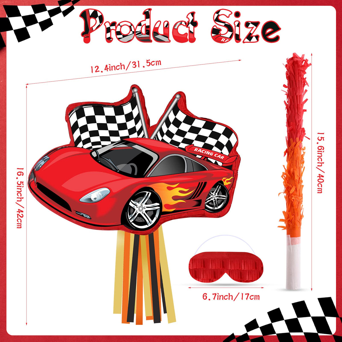 Suilung race car pinata bat included for a dynamic, family-friendly game.