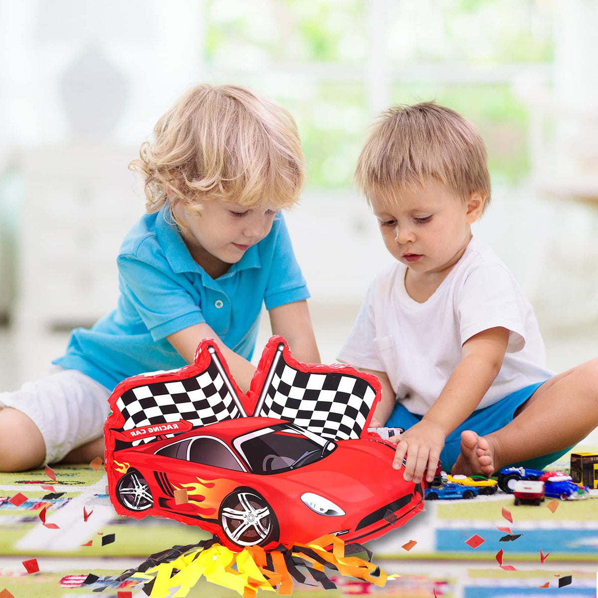 Suilung race car pinata size and dimensions show a generous candy capacity.
