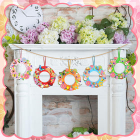 Suilung wreath kit ribbon trims for a polished craft finish.