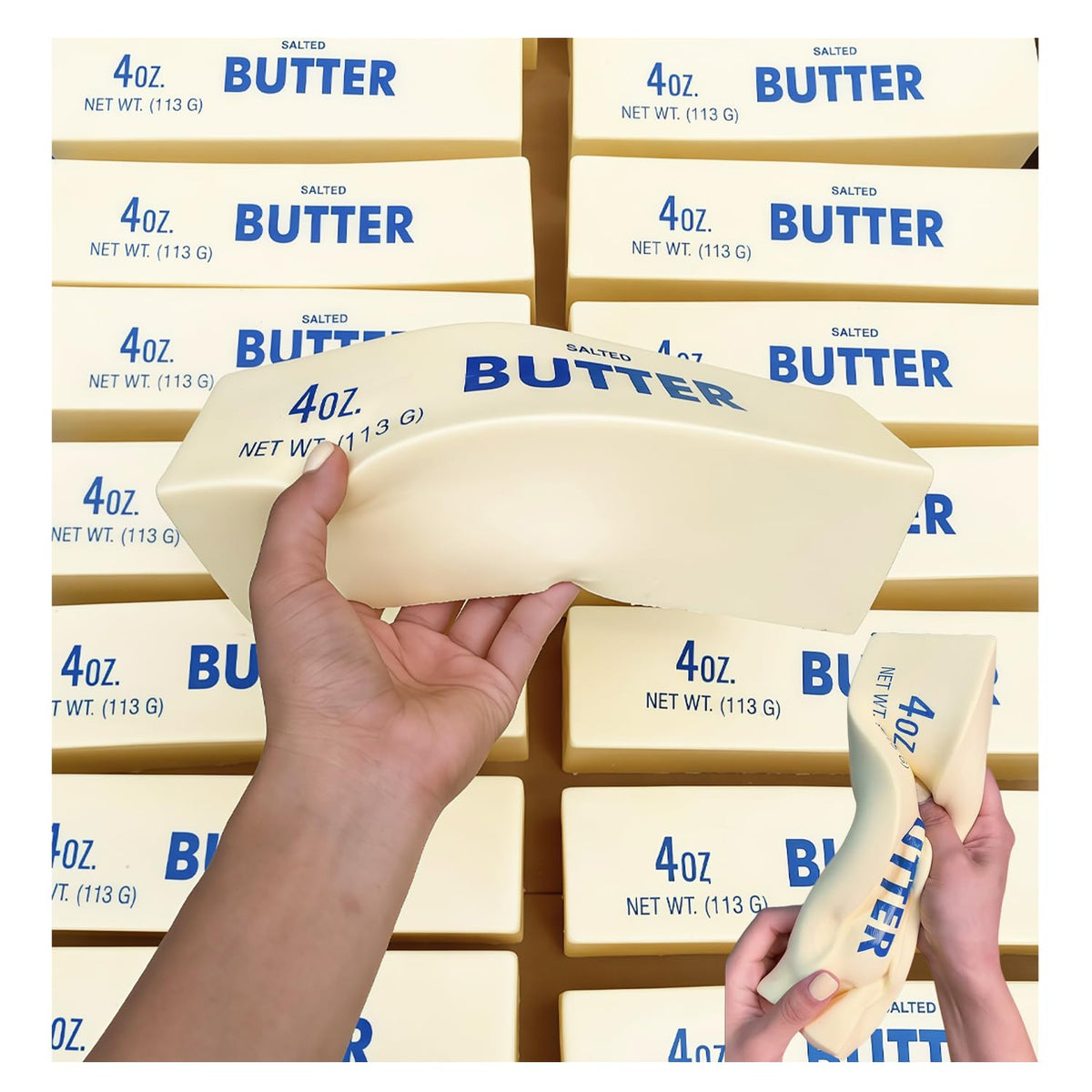 SUISUILE 9.5-inch butter squishy in hand, offering soothing stress relief.
