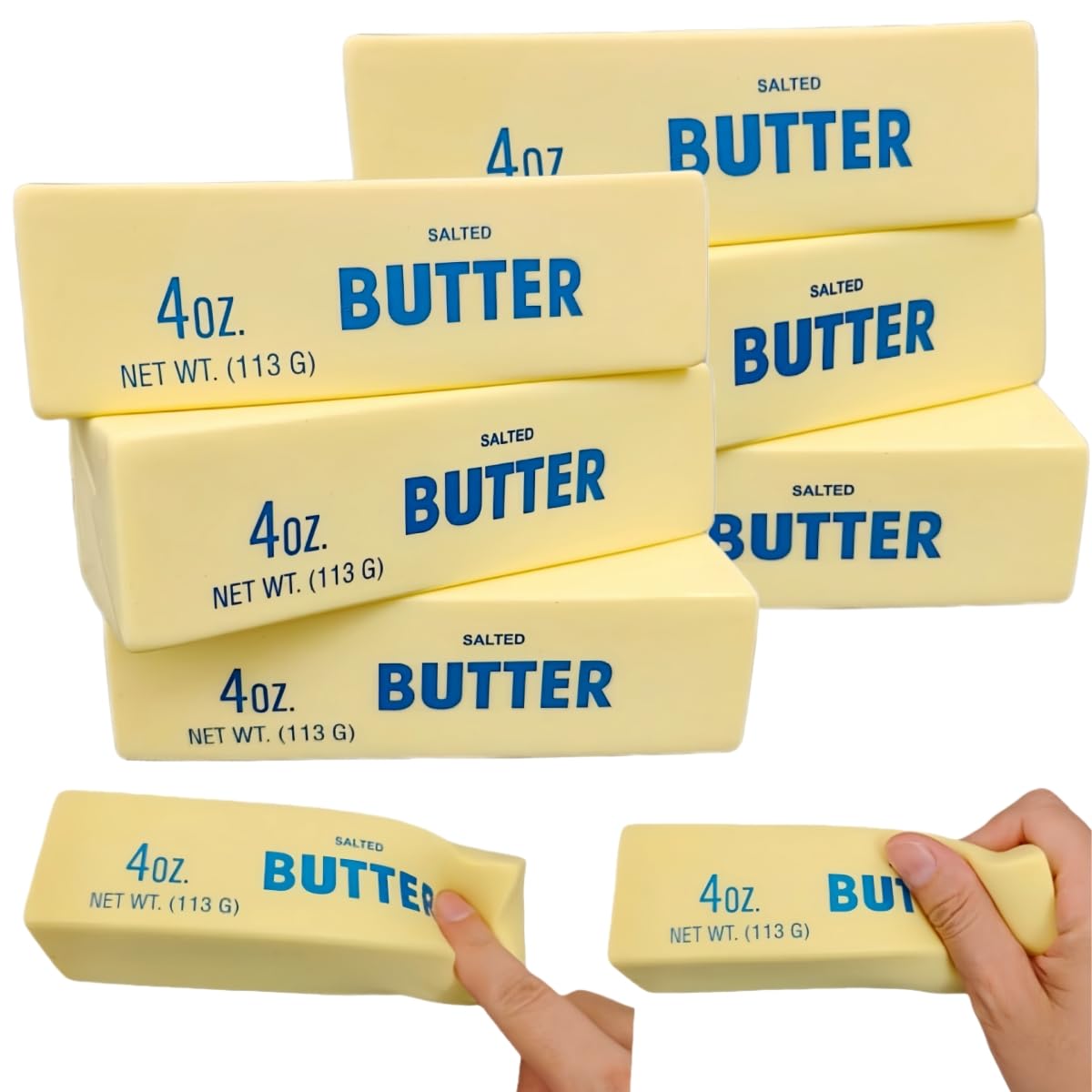 SUISUILE Butter Squishy 6pc Set, compact for desk breaks and mindful squeezing.