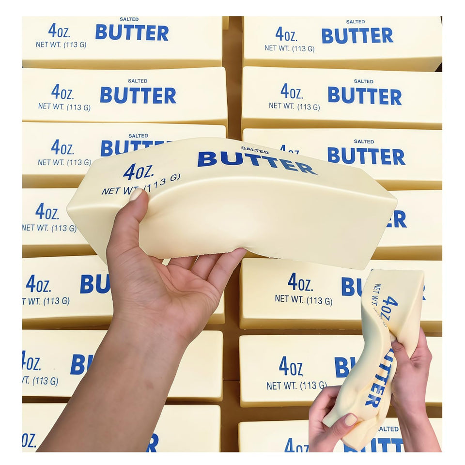 Suisuile giant butter squishy two-pack provides calming, tactile relief during work or study sessions.