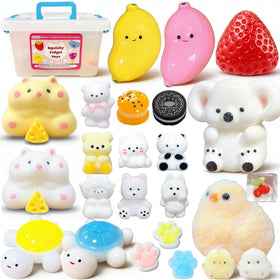 SUISUILE hamster squishy toy with keychain for portable stress relief.
