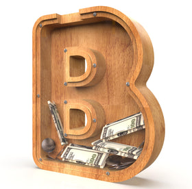 Sulevalt piggy bank A-Z letter design with enhanced capacity.