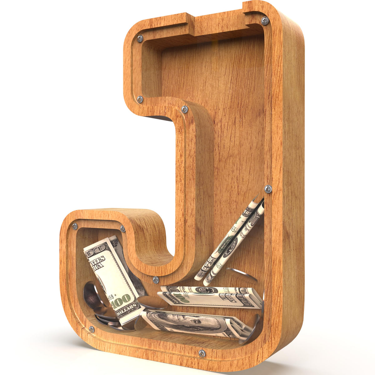 Sulevalt Piggy Bank Cut-Out Design with letter shapes encourages saving