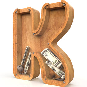 Sulevalt Piggy Bank cutout design shows playful letters for kids.