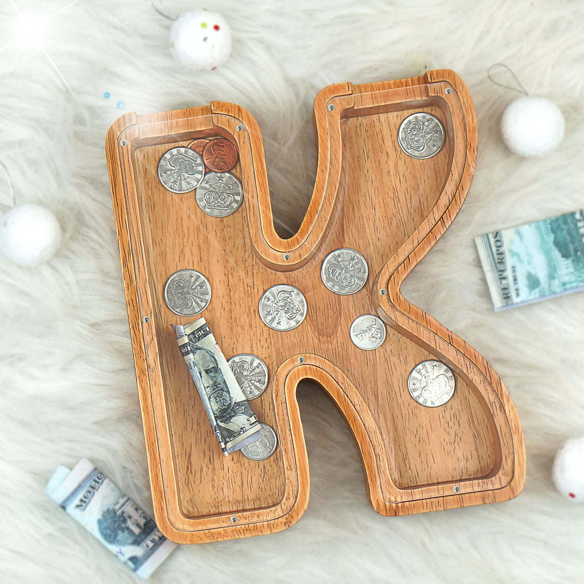 Sulevalt Piggy Bank DIY stickers let kids customize.