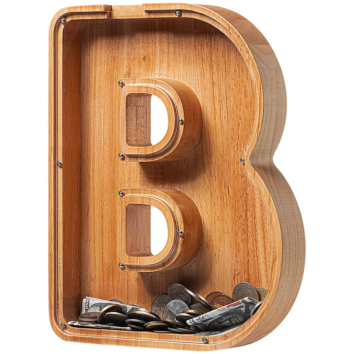 Sulevalt piggy bank with letter cutout design for engaging saving.