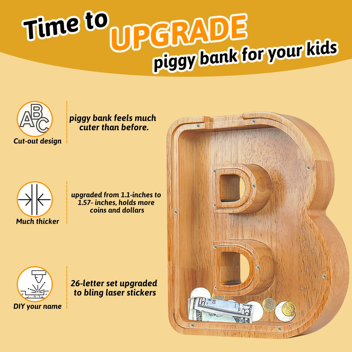 Sulevalt Piggy Bank personalized name adds a special touch.