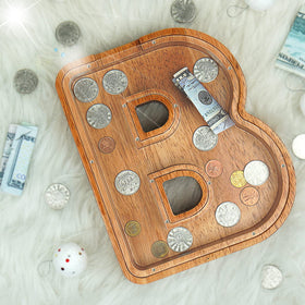Sulevalt wooden piggy bank with smooth, premium finish.