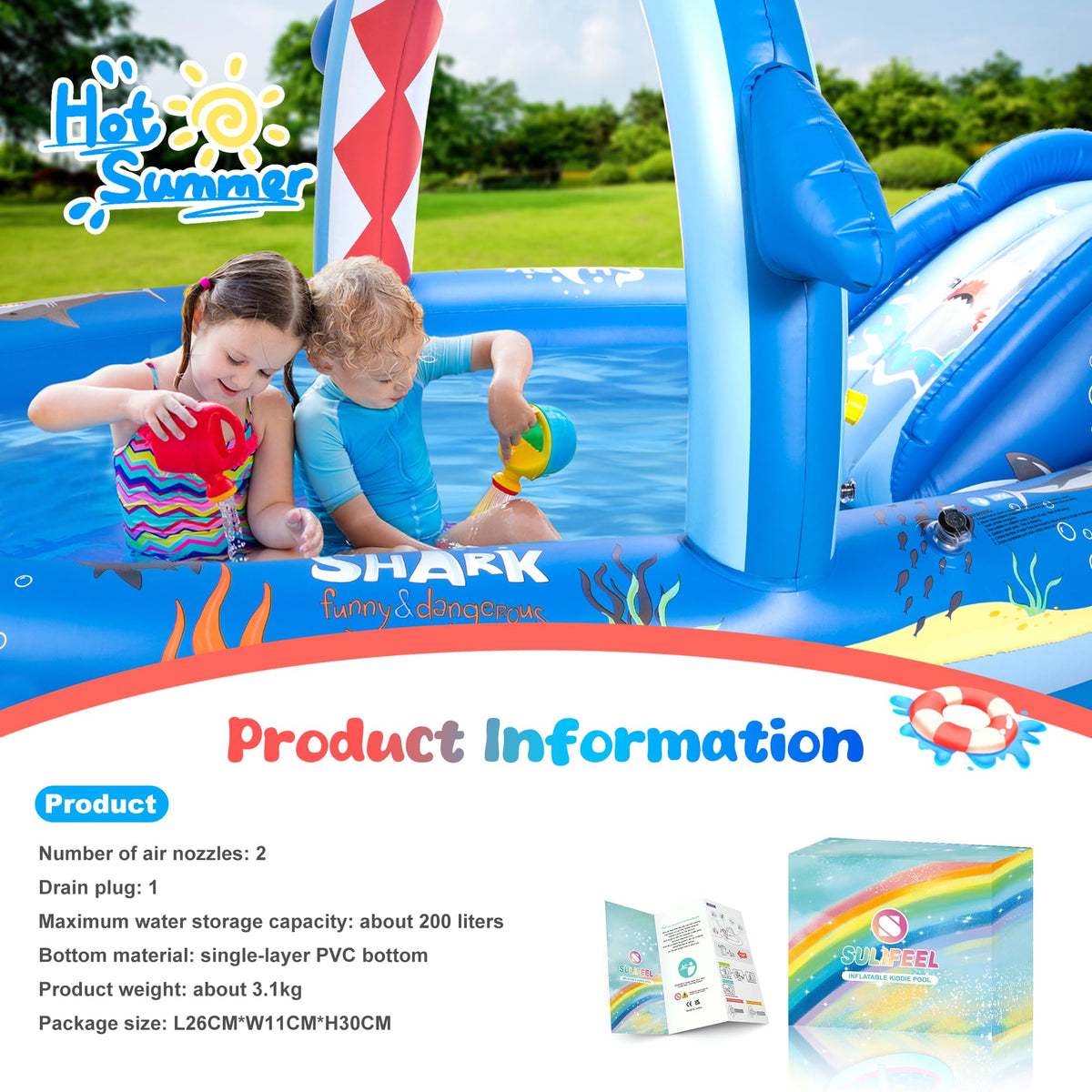 SULIFEEL dinosaurs pool fits in a backyard or indoor ball pit setup