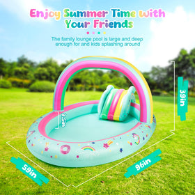 SULIFEEL Spacious Kiddie Pool fits three or more children