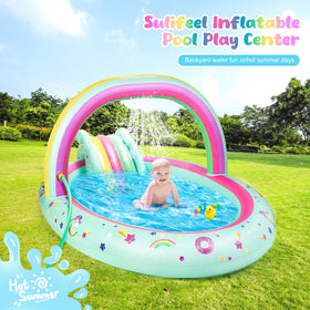 SULIFEEL Unicorn Slide inflatable pool adds safe backyard excitement