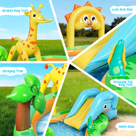 SULIFEEL Zoo-Themed Pool lion archway for imaginative safari pretend play