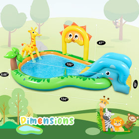 SULIFEEL Zoo-Themed Pool water-spraying tree cools backyard with hose connection