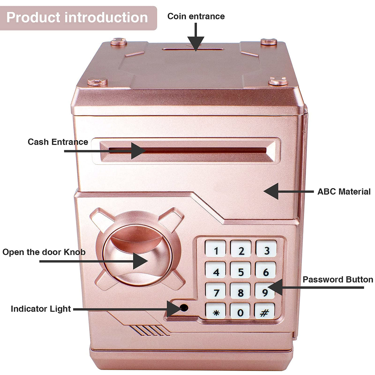 Suliper Piggy Bank top coin slot for quick savings and access practice