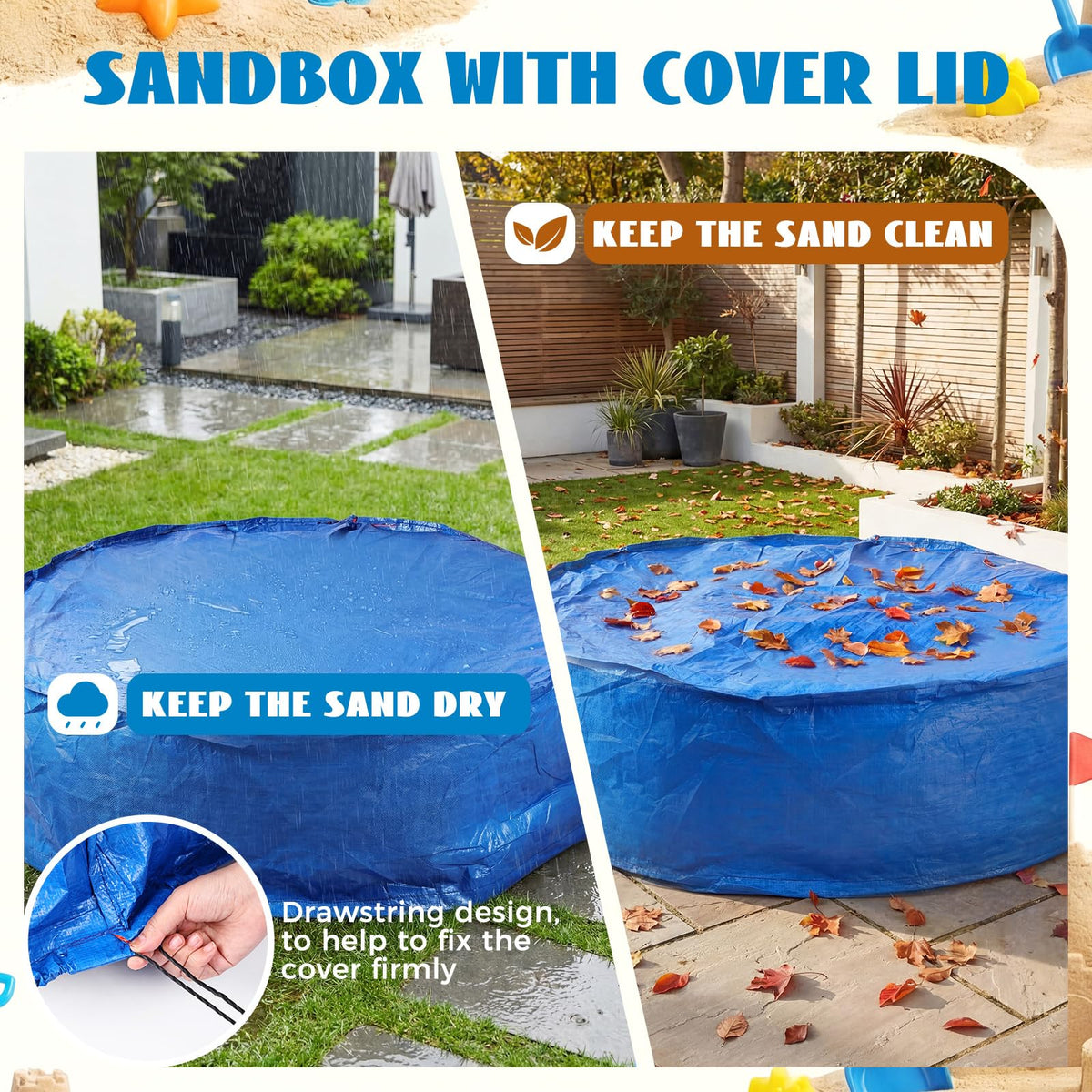 Sumapner 4-in-1 design adapts to sandbox, ball pit, or pool.