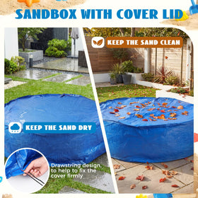 Sumapner 4-in-1 design adapts to sandbox, ball pit, or pool.