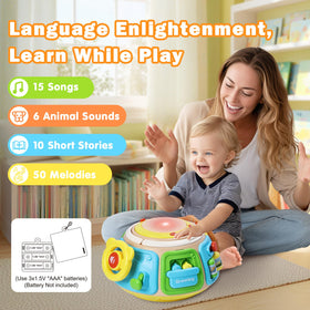 Sumapner 7-in-1 drum area in action promoting auditory learning and rhythm.