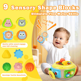 Sumapner 7-in-1 sensory blocks close-up showcasing textures and tactile exploration.
