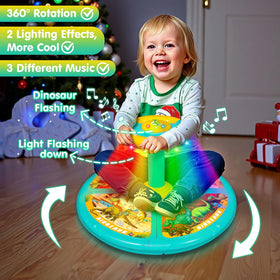 Sumapner dinosaur spin-handle close-up supports safe, controlled rotation.