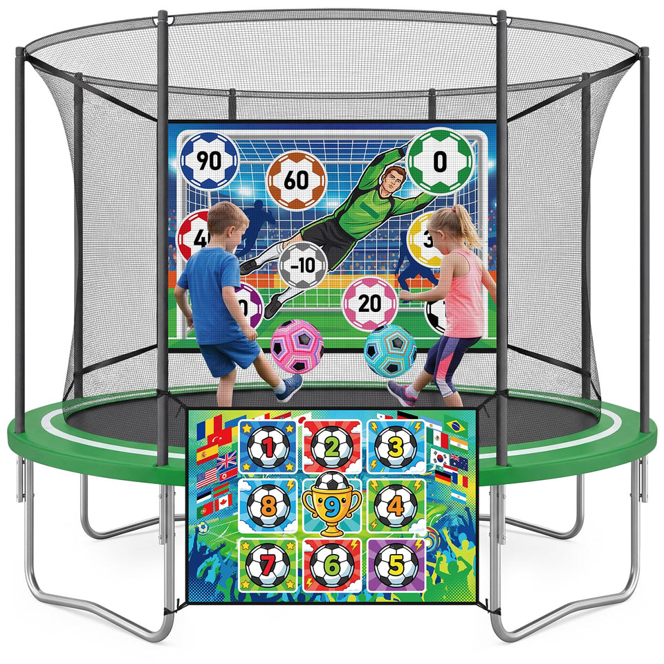 Sumapner trampoline sticky soccer target front view, ideal for backyard practice