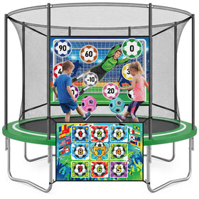 Sumapner trampoline sticky soccer target front view, ideal for backyard practice
