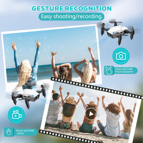 SUMEAUT drone with altitude hold offers stable hovering for beginners.