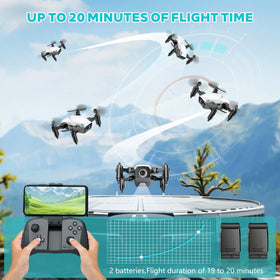 SUMEAUT camera drone featuring full propeller guards for safe play.