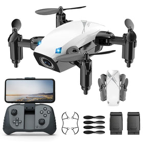 SUMEAUT kid's camera drone with remote controller for easy flight control.
