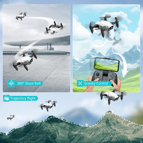 SUMEAUT camera drone demonstrates voice and gesture control for hands-free flight.