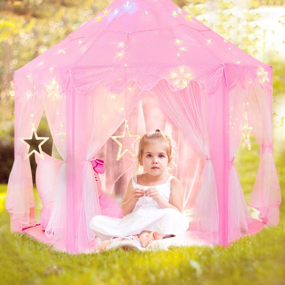 Sumbababy Bright fairy star lights create magical ambiance in a kid's room