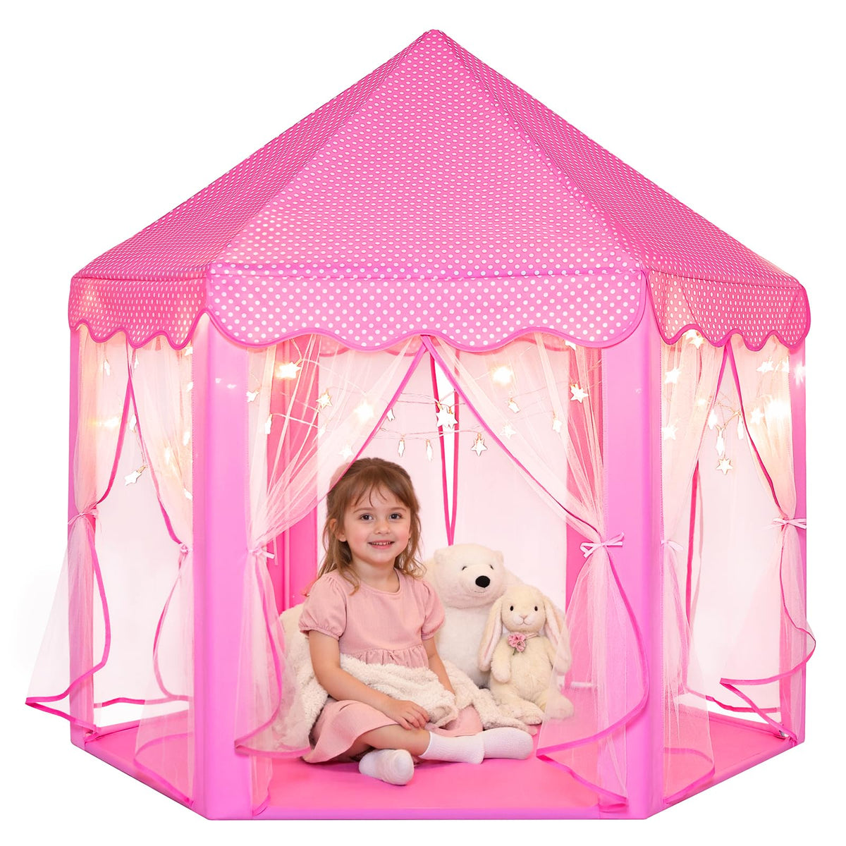 Sumbababy Easy-clean polyester fabric keeps the tent fresh after adventures