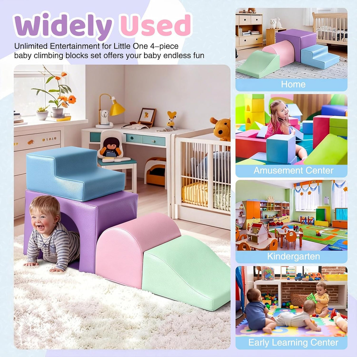 Sumbababy foam blocks arrive vacuum-packed for quick expansion and setup