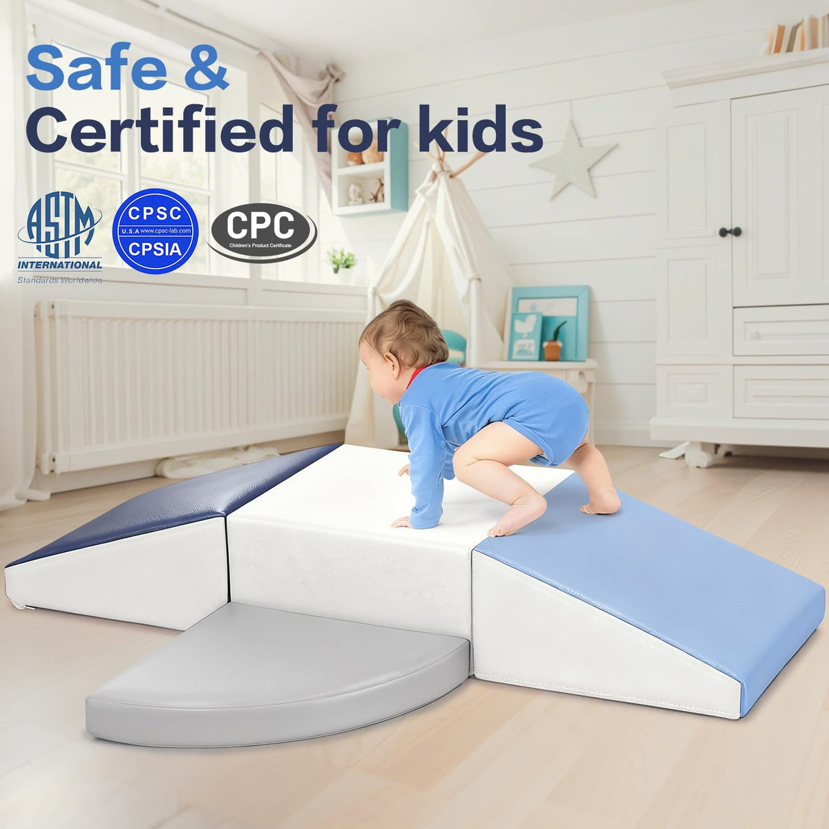 Sumbababy foam blocks ramps designed for easy ascent and crawling sessions