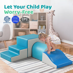 Sumbababy foam blocks stair supports easy climbs for beginners.