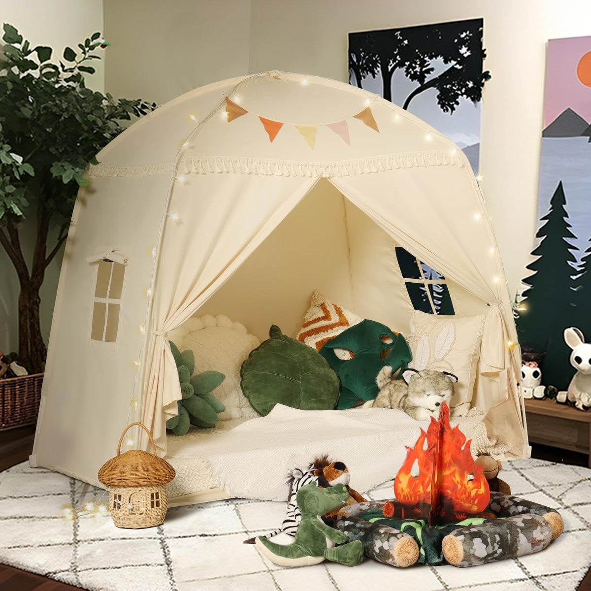 Sumbababy Teepee can be a cozy reading nook or mini playhouse.