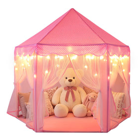 Sumbababy Princess Castle Tent pink interior view for imaginative play at home